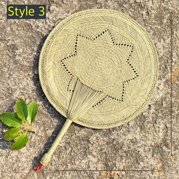 Natural Straw Handmade Fan