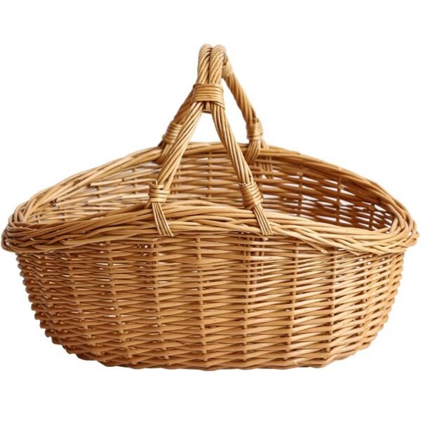 Wicker Woven Double Handler Basket