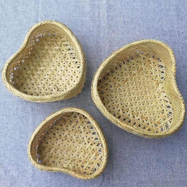 Bamboo Peach Shape Handmade Basket