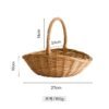 Wicker Hand Basket Without Lid